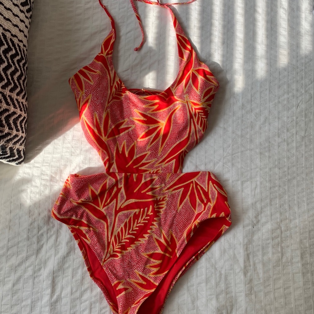 Aerie High Waisted One-Piece with Cut Outs